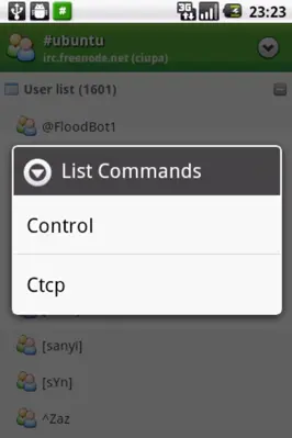 SimpleIrc android App screenshot 0