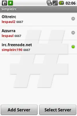 SimpleIrc android App screenshot 5